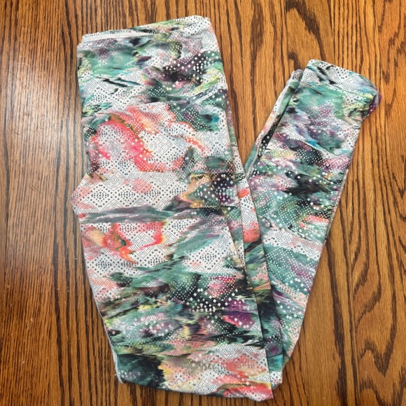 PrAna Womens Athletic Multicolor Pillar Floral Printed Leggings Size Small 25” - Picture 1 of 3